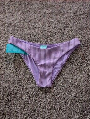 NWT Melissa Odabash Montreal Ribbed Bikini Bottom Lavender US 10